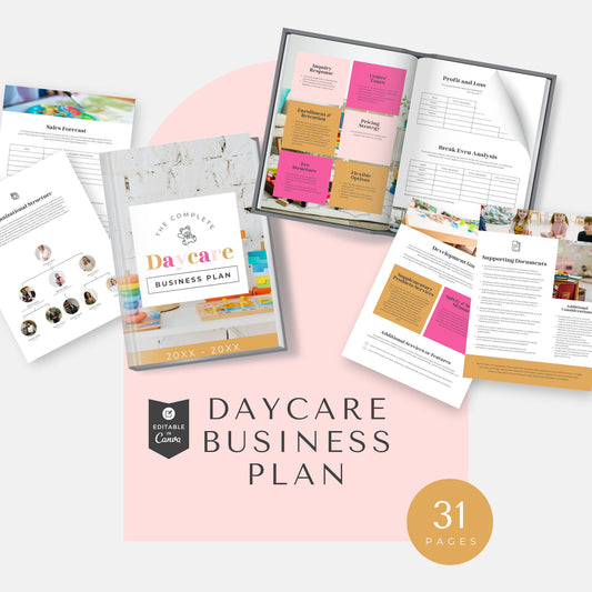 Customizable Daycare Planner Template for Canva - Digital Childcare Management Tool