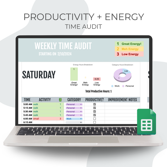 Boost Your Week: Productivity & Energy Audit Template