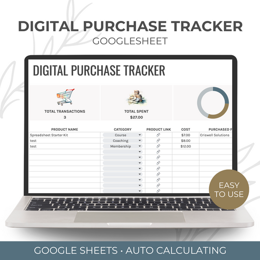 Effortless Digital Purchase Tracker: Organize & Analyze Your Online Digital Product Purchases