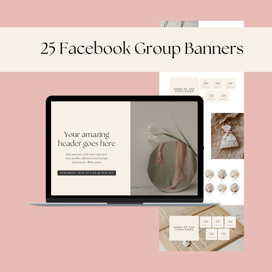 25 Customizable Facebook Group Banner Templates - Instant Download in Canva