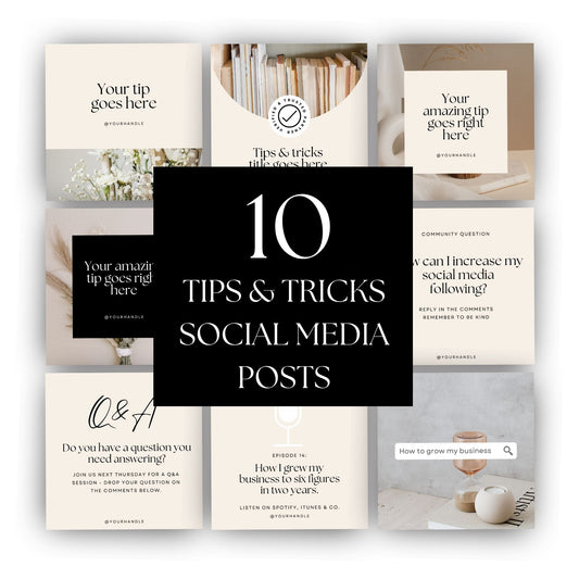 Facebook Group Engagement Canva Templates - 10 Editable Tips & Tricks Posts