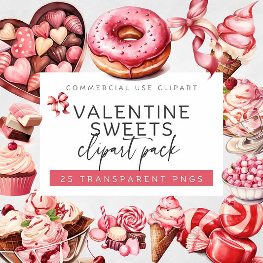 "Sweetheart Delight" - Valentine's Day Digital Clipart Collection