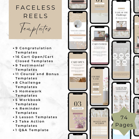 Faceless Reels Template Pack